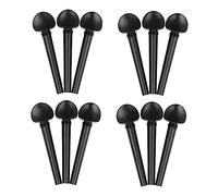 Toyvian 12pezzi Piroli Accordatura in Ebano Professionali Per Oud Accessori Parti Strumenti Musicali Neri Scanalati Per Tensione Precisa