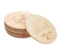 Toyvian 12pezzi Pz Carte Foto Legno Per Crescita Dischi Per Memorie e Decorazioni Stanza Di Accessori Fotografici Per Festeggiare Momenti Speciali
