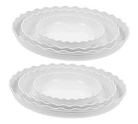 Toyvian 12pezzi Vassoio Drenaggio per Piante Sottovaso per Fioriere Vassoio per Piattini Ondulati per Vasi Rotondi Sottovaso per Piante Resistente all Usura Sbiadimento