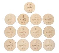 Toyvian 13pezzi Carte Mensili Per Legno Annunci Di Crescita Del Di Carte Per Momenti Speciali Accessori Fotografici Per Anno Di Vita