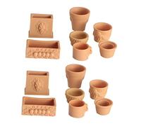 Toyvian 14 Pezzi mini simulazione Micro arredamento da Accessori per la casa delle in miniature vasi