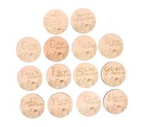 Toyvian 14pezzi Cards Legno Di Carte Per Annunciare Mesi Del Prop Fotografico Per Crescita Segni Mensili Per Nuovi Genitori