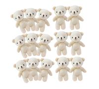 Toyvian 15 Portachiavi Morbido Mini Peluche Forma Ciondoli Decorativi Leggeri per Borse e Regali Affettuosi