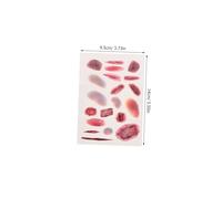 Toyvian 16 Fogli Temporanei Ferite e Lividi Realistici per Halloween Adesivi Spaventose per Cosplay Zombie Mascherata e Trucco Viso Corpo
