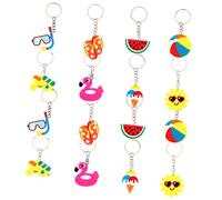 Toyvian 16 Pezzi Portachiavi Estivi Hawaii Decorazione per Borse e Accessori Pratici e Creativi per Chiavi e Gadget