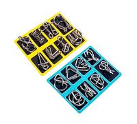 Toyvian 16pezzi Rompicapo Intelligente in Metallo Gioco Di Logica e Enigmistica Puzzle Anelli Metallico Per Ragazzo Ragazza e Adulti Stimola Creatività e Pensiero Critico Regalo Divertente