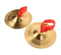 Toyvian 1paio Cymbals Metallo Per Ragazzo Ragazza Strumento Musicale Per Insegnare Ritmo e La Musica Perfetti Per Danza e Spettacoli Da Duratura