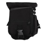 Toyvian 1pezzi Borsa Gamba Oxford Tessuto Per Escursionismo e Moto Borsello Fianchi Uomo Nero Con Cintura Staccabile e Zip Resistente