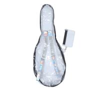 Toyvian 1pezzi Borsa Trasparente per Chitarra Folk Borsa per Chitarra Acustica e Elettrica Doppia Tracolla Zaino per PC Bianco