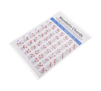 Toyvian 1pezzi Mandolin Chord Chart Per Fretboard Accessorio e Portatile Per Principianti e Musicisti Per Apprendimento e Rappresentazioni