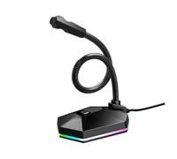 Toyvian 1pezzi Microfono Da Tavolo Usb Antirumore e Rgb Luminoso Per Videoconferenze e Chat Vocale Realizzato in Materiale Resistente