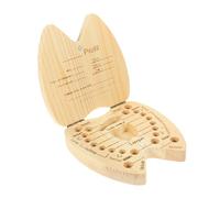 Toyvian 1pezzi Scatolina per Dentini in Legno di Qualità Contenitore Porta-dentini Manuale Resistente Organizzatore per Denti Corrispondenti per Memoria dei Denti da Latte
