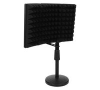 Toyvian 1pezzi Schermo Isolante Per Microfono Pannello Fonoassorbente Nero Per Registrazione Compatibile Con Supporti Da Tavolo Per Studio e Home Recording Materiale Sicuro e Resistente Al