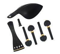 Toyvian 1set Accessori Legno Per Violino Cordiera Piroli Mentoniera e Puntale Per Sostituzione Facile Design Elegante Per Musicisti Ogni