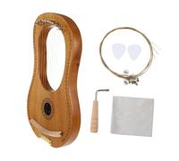 Toyvian 1set Arpa Legno Portatile Corde Strumento Musicalper Amanti Della Musica Design Elegante Legno Naturalper Insegnare Ai La Musica Per Performance Musicali