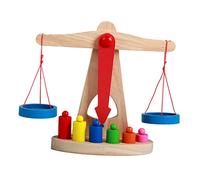 Toyvian 1set Bilancia Legno per Ragazzo Ragazza Giocattolo Educativo Interattivo Sviluppo della creatività e Teoria Gioco Familiare per Ragazzi e Ragazze