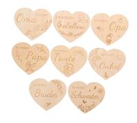 Toyvian 1set Cartoline Per Momenti Speciali Del Dischi Di Legno Per Annunci Di Nascita Personalizzabili Per Genitori Ricordi Preziosi e Fotografici