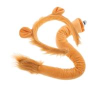 Toyvian 1set Costume Cosplay Leone Con Cerchietto e Coda Per Feste e Halloween Accessori Decorativi Per Animali Morbidi e Confortevoli Per Spettacoli e Foto