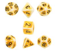 Toyvian 1set Dadi Poliedrici Vintage Dadi Multi Facce Retro per Giochi da Tavolo e Feste Numeri Grandi per Facile Lettura Prop Leggero e Portatile per Party e Giochi Società