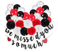 Toyvian 1set Decorazioni Benvenuto Casa Elegante Con Palloncini e Striscione We Missed You Per Festeggiare Giardino e Casa