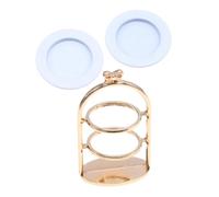 Toyvian 1set Espositore Metallico Per Miniature Strati Supporto Per Cupcake e Dolci Per Casa Delle Bambole Decorazioni Realistiche Per Scene Di Gioco e Decorazione Interni