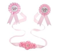 Toyvian 1set Fascia e Spille Per Maternità Con Fiori Per Shower Per Futuri Genitori Corsage Elegante e Fotografico Fascia Spille