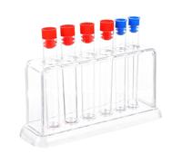 Toyvian 1set Portaprovette Trasparente in Plastica Provette per Laboratorio Supporto Resistente e Leggero per Esperimenti Scientifici e Lezioni di Chimica per Organizzare e Colore Casuale