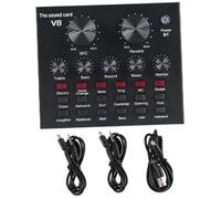 Toyvian 1set Scheda Audio Livestreaming Con Microfono Condensatore Mixer Musica Per Smartphone e Effetti Sonori Professionali Per Canti e Streaming Live