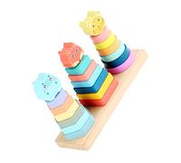 Toyvian 1Set Torre Impilamento per Sensoriale Montessori per Sviluppo Cognitivo e Motricità Fine Educativo per e Anni
