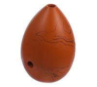 Toyvian 1set Xun Portatile Buchi Ceramica Per Principianti Strumento Musicale Tradizionale Per Insegnamento e Autoapprendimento Colore Terracotta