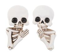 Toyvian 2 adesivi 3D a forma di teschio per Halloween, per interruttore della luce, senza teschio parlante, con distintivo automobilistico a forma di scheletro spettrale, accessori esterni per