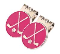 Toyvian 2 Clip per Cappello Golf con Marcatore Magnetico Rosa Accessorio per Golfisti Facile Attaccare e Rimuovere per Amanti del Golf