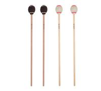 Toyvian 2 Paia Bacchette per Marimba Strumento Resistente e Morbido con Testa in Lana e Manico in Acero, Set Doppio per Tecnica Avanzata per Prove Intensive e Performance