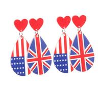 Toyvian 2 Paia Pendenti Patriottici per Donne Americana Accessori Festivi per Indipendenza Eleganti e Confortevoli