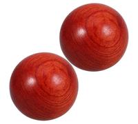 Toyvian 2 Palline Baoding in Legno per Massaggio e Esercizi Manuali, Design Ergonomico Multifunzionale, per Viaggi e Attività All'aperto, Sollievo e Relax per Varie Parti del Corpo
