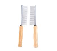 Toyvian 2 Pettine per Toelettatura per con da Inossidabile per Pulizia e Rimuove Sciolto e Nodini Massaggia La