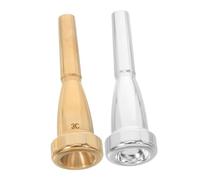 Toyvian 2 Pezzi Bocchino Tromba in Metallo Design Bicolore Oro e Argento Flusso d Aria Ottimizzato per Principianti e Professionisti Accessorio Preciso per Strumenti Fiato
