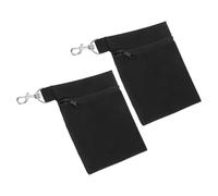 Toyvian 2 pezzi Borsa Organizer Golf in Nylon Resistente con Clip Girevole e Chiusura Zip Porta Tee Palline e Accessori da Golf per Uomo e Donna