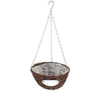 Toyvian 2 Pezzi Cesto p e r Piante Appeso Marrone in Rattan e Metallo