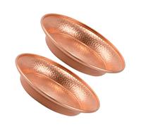 Toyvian 2 Pezzi Ciotola Offerta Buddista in Rame Massiccio Piatto Tibetano per Acqua Santa Decorazione Meditazione Casa Piatto Sacro Altare Versatile e Realizzato a Mano