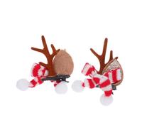 Toyvian 2 Pezzi Clip per Capelli Natalizi con Corna di Cervo Accessori Festivi Antlers in Resistenti e Colorati Design Ergonomico e Naturale per Feste e Foto di Natale