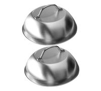 Toyvian 2 pezzi Coperchio per Pentola in Acciaio Inossidabile da Multifunzionale e Facile da Pulire per Cucina Domestica e Bbq Indoor