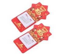 Toyvian 2 pezzi di accessori da cucina in miniatura per casa delle bambole in scala 1:12, mini calendario cinese, di pianificatore dell'anno del cavallo per bambini, gioco di finzione fai da te, micro