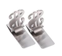 Toyvian 2 pezzi Fermasoldi in Acciaio Inossidabile Clip Portamonete Metalliche Resistenti e Compatte Portaschede e Banconote Uomo Design Creativo e Leggero Antiruggine e Durevole