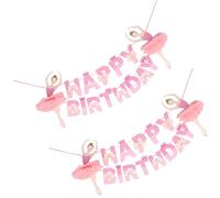 Toyvian 2 Pezzi Festone Compleanno Ballerina Decorazioni per Striscioni Appesi per Compleanno Bambina Addobbi Festivi per Atmosfera Magica
