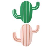 Toyvian 2 Pezzi Ganci da Muro a Forma di Cactus in Pvc Morbido Flessibile, Ganci per Chiavi Decorativi e Moderni per Casa e Ufficio Colore Casuale