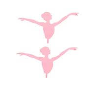 Toyvian 2 Pezzi Gancio da Muro Ballerina per Chiavi e Borse in ABS Rosa | Adesivo Forte, Montaggio Rapido, Decorazione Carina, per Dormitorio e Paraschizzi Cucina