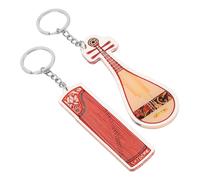 Toyvian 2 Pezzi Guzheng e Pipa Portachiavi Leggero con Design Accessori per Borsa e Charms Musicali per Amanti della e