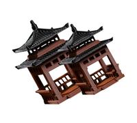 Toyvian 2 Pezzi Mini Padiglione Decorativo Miniatura per Acquari e Bonsai per Micro Versatile per e