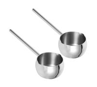 Toyvian 2 Pezzi Mini Pentola Scalda Burro in Acciaio Inossidabile con Doppio Beccuccio per Sciogliere Olio Salse e Cioccolato Pentola da Cucina Resistente e Facile da Pulire